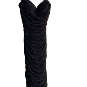 Satin Formal Dress with beads, size Small